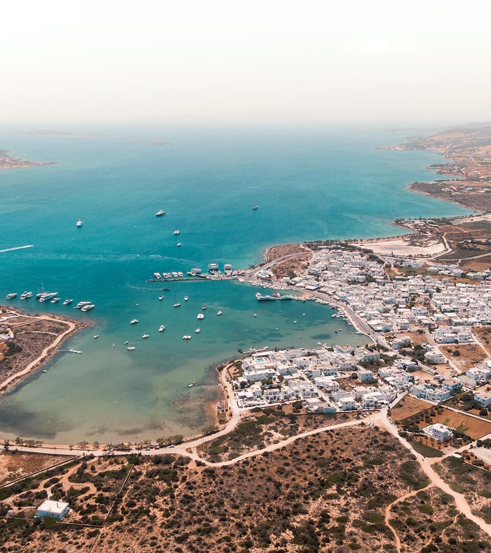 Antiparos harbour from above