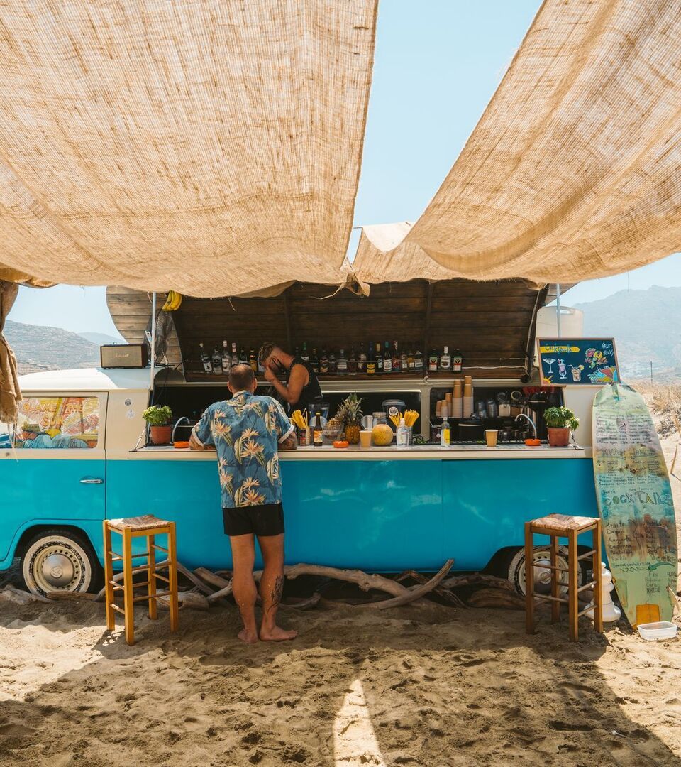 If you are looking for a boho feel and that extra touch of Instagrammability, go to Kolymbithra beach bar!