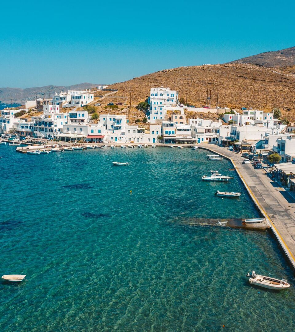 Panormos settlement is the perfect place for an evening stroll and a last taverna meal by the sea