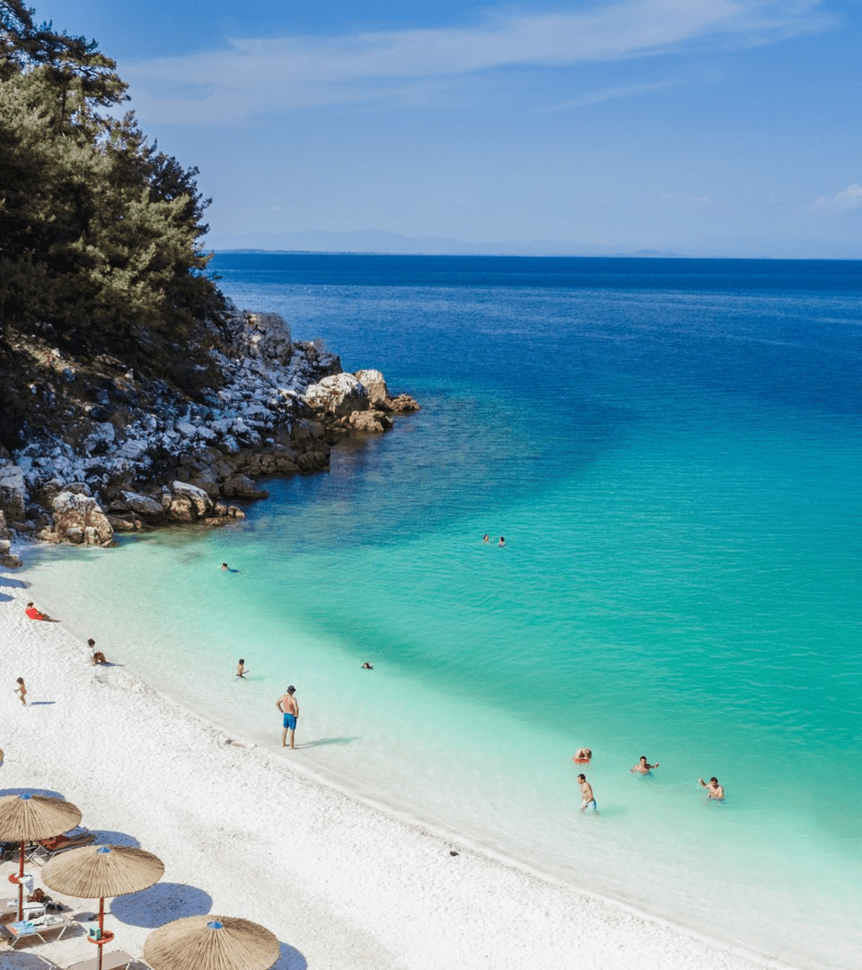 Saliara or Marble beach, as enamoured tourists call it