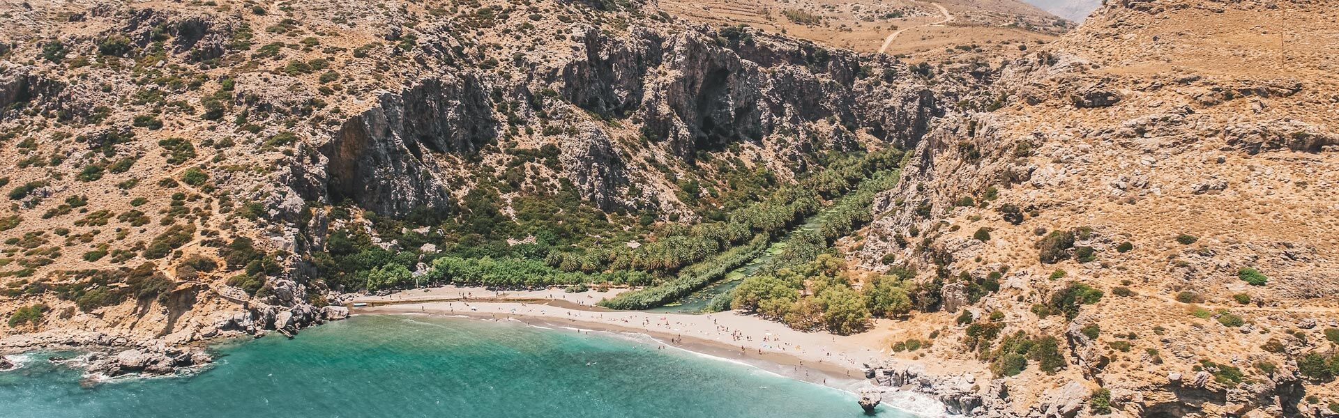 Preveli beach from above