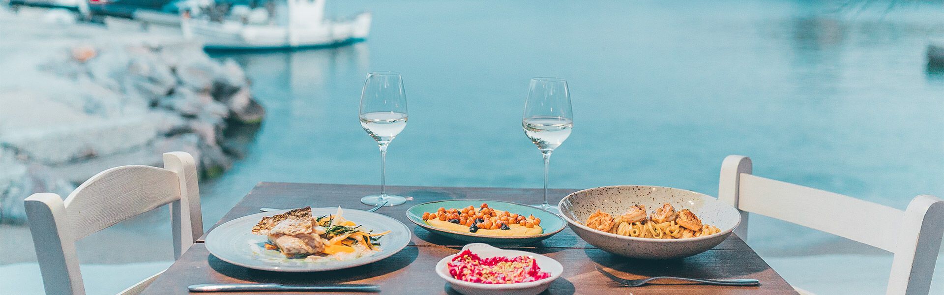 Taste the local specialties accompanied by a glass for white wine