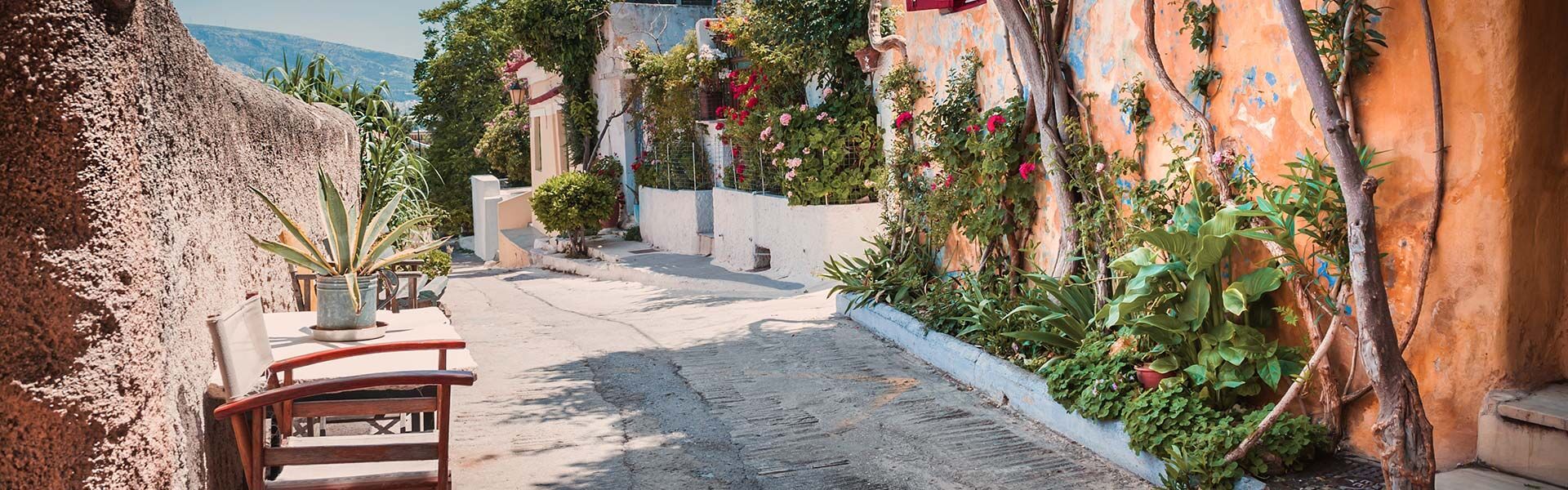 Anafiotika neighborhood of Athens, part of the old historical neighborhood called Plaka