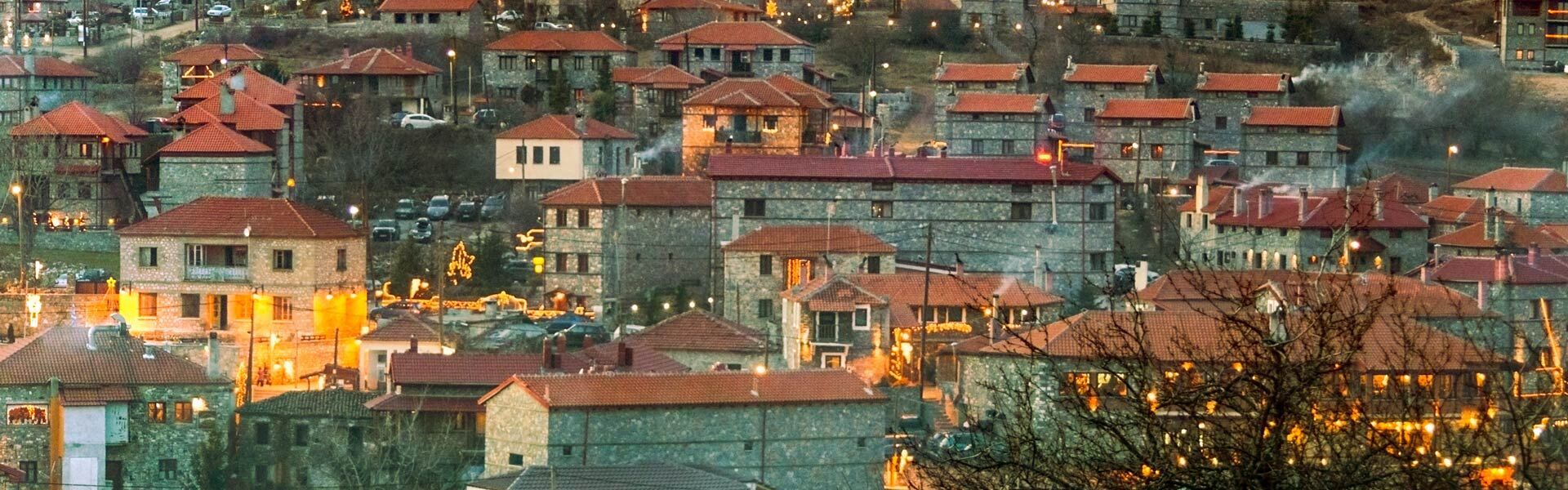 Agios Athanasios mountain resort by night