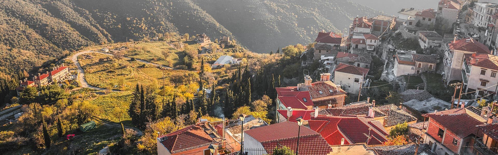 Arahova-village-from-above-during-spirng