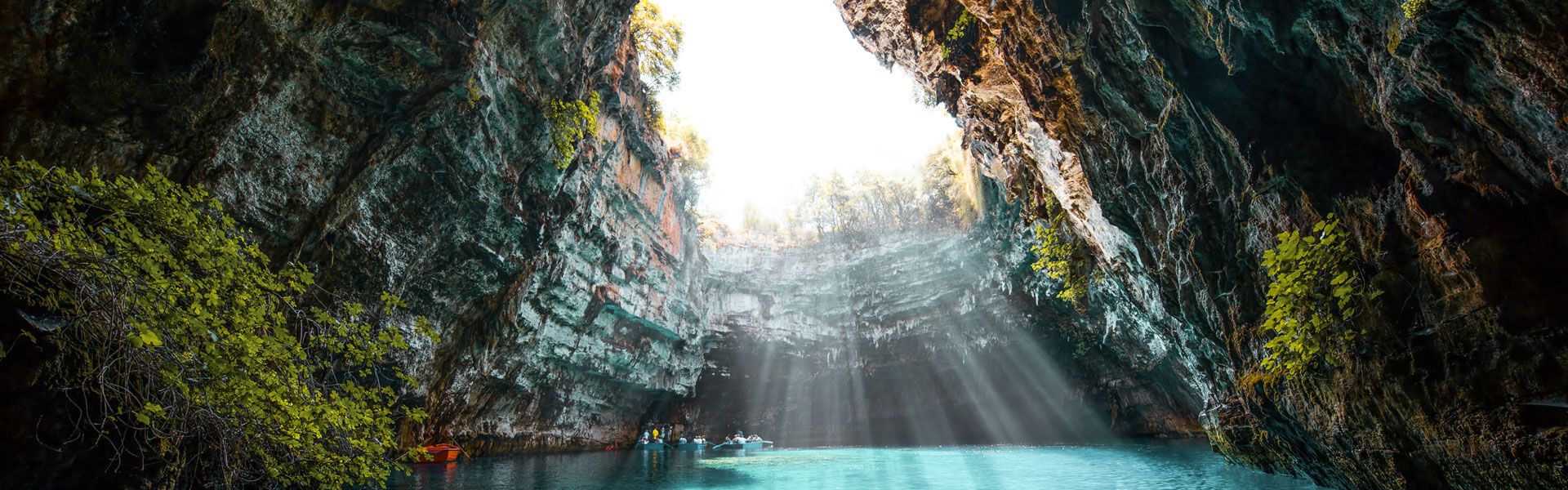 The 50 shades of turquoise in the underground Lake Melissani are mesmerising