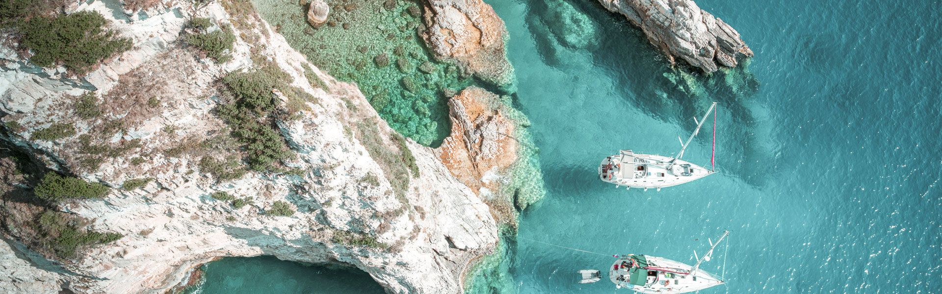 Travel to the west coast by boat, Paxos island