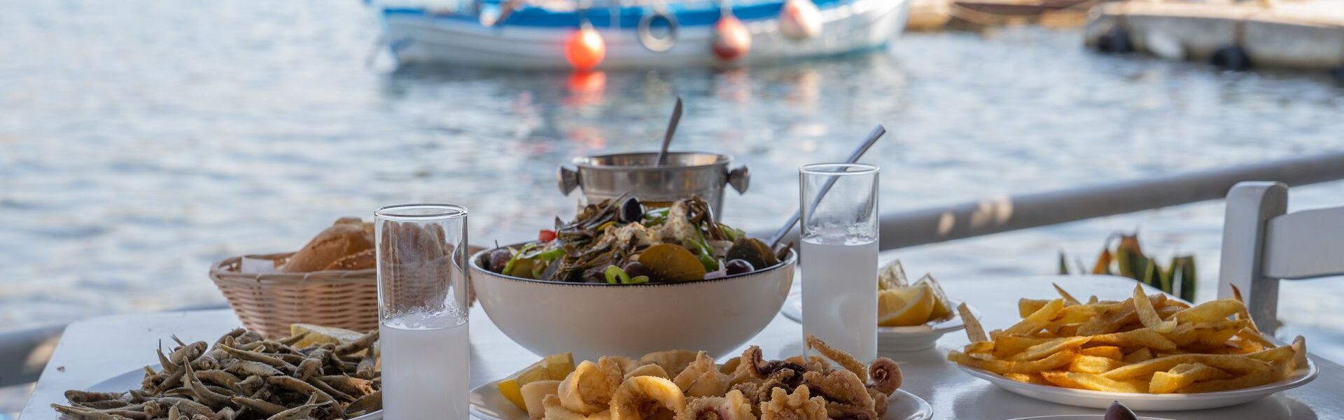 When in Telendos, you must visit the family-owned tavernas where a fresh catch of seafood comes in every morning