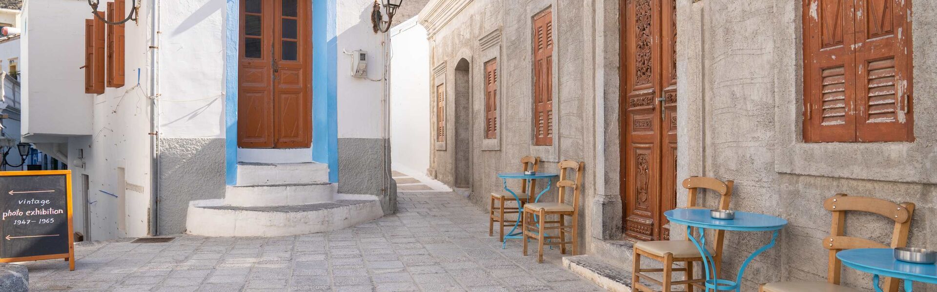 Strolling around traditional Olympos village