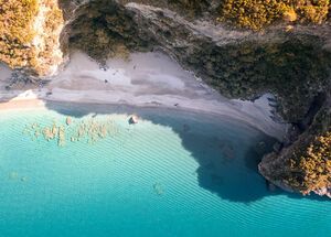 In central Evia you will find the most famous hiliadou with it's lush vegetation sand and pebbles of every shape and size