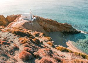 Remoted chapel on Anafi island