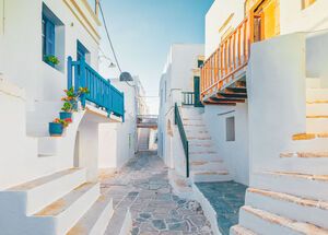 Traditional houses at castle of Folegandros district