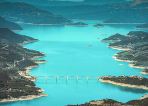 Lake Kremaston in Evritania
