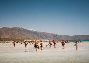 People come from all over Crete to see what all the fuss is about