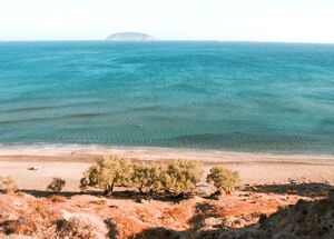 Remoted beach on Anafi island