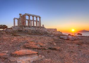 Poseidon Temple at Cape Sounion near Athens, Greece