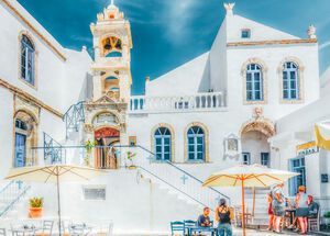 Porta Square in Nikia, Nisyros