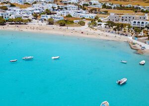 Seaside village on Koufonisi island from above
