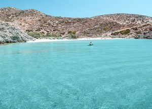Secluded beach in Donousa island