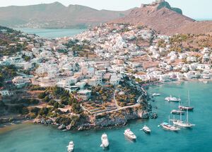 The picturesque village of Agia Marina in beautiful Leros island, Dodecanese