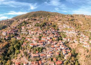 The stone mansions of Stemnitsa from above