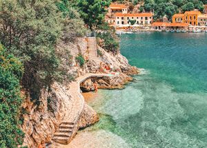 Tiny little beach next to Kioni village, the most beautiful of Ithaca island