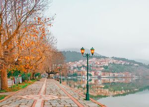 From a distance Kastoria looks like an Impressionist painting