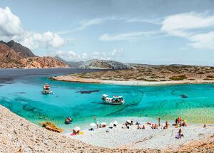 Koutsomytis beach, the most beautiful in Astypalaia, Dodecanese