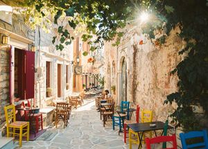 Beautiful paved streets, neoclassical buildings and a lively market and shops all testify to Halki’s past as the capital of Naxos