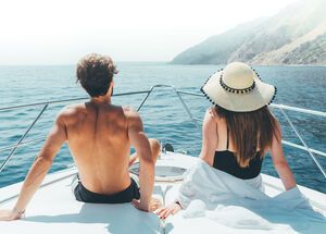 Priceless moments with your favorite person on a boat trip in the Southern part of Kos island