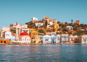 The harbour of Kastelorizo, a technicolour amphitheatre