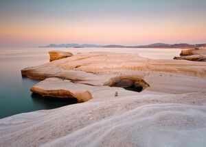 Tip-You should definately stay till sunset in Sarakiniko, the effect is otherworldly