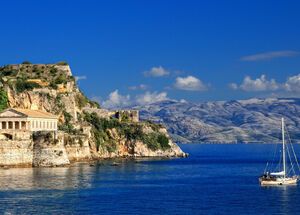 Hellenic temple at Corfu island