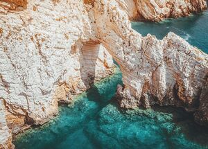 Many boat trips also pay a visit to Keri Caves located just down the coast from Laganas Beach, along the Marathia Cape