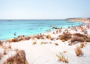 Elafonisos'taki Simos Plajı'nda iki duble cennet 