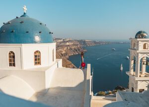 Caldera view in Santorini