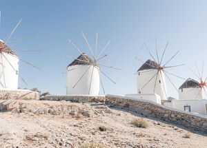 The  iconic view of the Mykonos’ postcard-perfect windmills from Little Venice