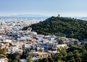 View from Lycabetus hill in Athens