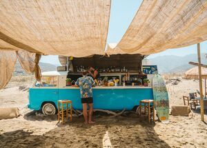 If you are looking for a boho feel and that extra touch of Instagrammability, go to Kolymbithra beach bar!