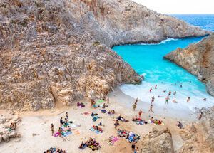 Beach Seitan limania or Agiou Stefanou