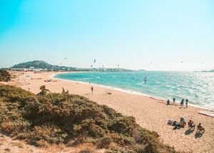 Mikri Vigla is one of Naxos’ standout beaches where you’ll find many water sport options 