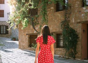 Strolling around Arnaia village
