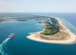 Keramoti beach near Kavala is also known as Ammoglossa (or sand tongue)