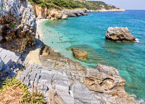 The clear blue water of Mylopotamos makes it one of Pelion's favourite beaches