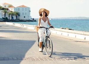 A beautiful view of an island close to Athens