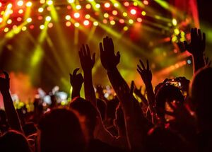 Open-air festival night in Greece