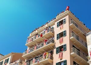 Easter pot smashing on Corfu