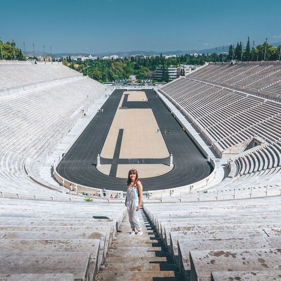 Le Stade Panathénaïque D'athènes Grèce | Photo Premium