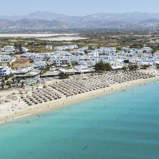 Agios Prokopios, one of the most famous beaches in Naxos