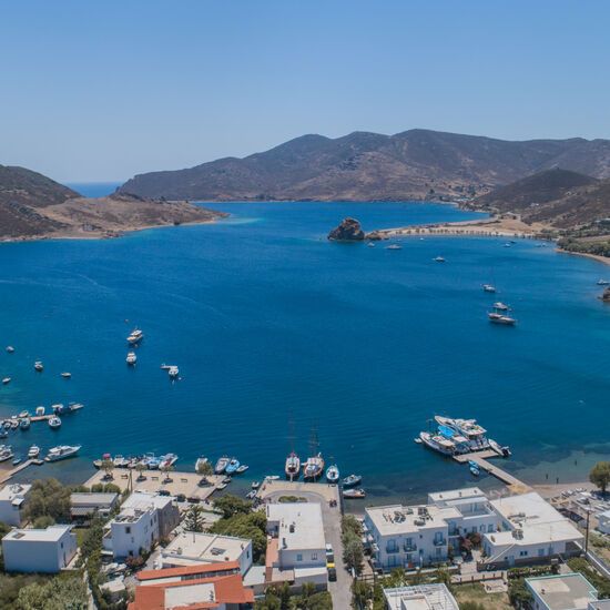 Grikos seaside village in Patmos